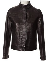 Max Mara Leather Jacket - Black