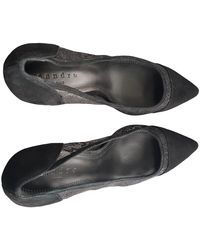 Sandro Black Velvet Heels