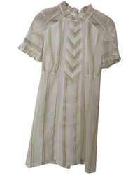 Sandro Spring Summer 2018 Seide Mini kleid - Natur