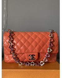 Chanel Bolso Timeless/Classique de Cuero - Rosa