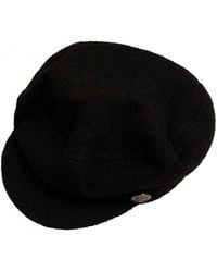 Chanel Wolle Baskenmütze - Schwarz