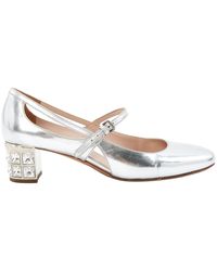 Miu Miu Lackleder Pumps - Mettallic