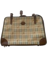 Burberry Leder Reise Tasche - Natur