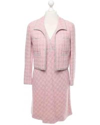 Chanel Tailleur en laine - Rose