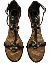 Chanel Sandali alla schiava in Vernice - Multicolore