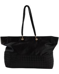 Bottega Veneta Leinen Handtaschen - Schwarz