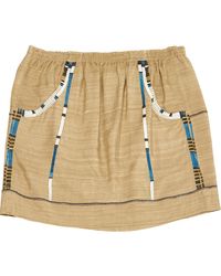 Isabel Marant Seide Mini Rock - Braun