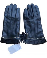Sandro Fall Winter 2019 Leder Handschuhe - Schwarz