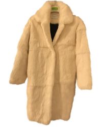 Sandro White Rabbit Coats