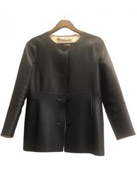 Marni Chaqueta corta de Cuero - Azul