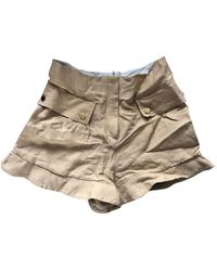 Sandro Spring Summer 2019 Leinen Mini short - Natur