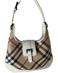 Burberry Cloth Handbag - Brown