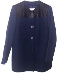 Sandro Blue Cotton Coats