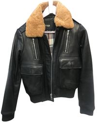 Maje Fall Winter 2018 Black Leather Jacket