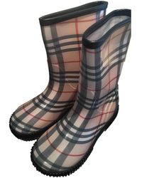 Burberry Beige Rubber Boots - Natural