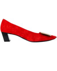 Roger Vivier Tacones en ante rojo \N