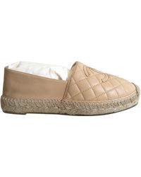 Chanel Leder Espadrilles - Natur