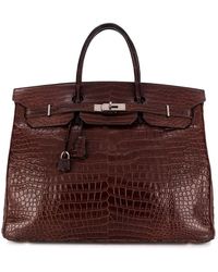 Hermès Birkin 40 Exotenleder Handtaschen - Braun