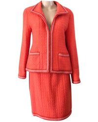 Chanel Traje de Lana - Naranja