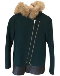 Sandro Green Wool Coat