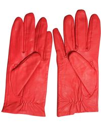 Sandro Leder Handschuhe - Rot