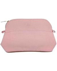 Hermès Sac à main Bolide en Coton Rose