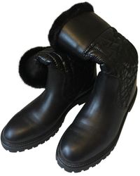 Max Mara Atelier Black Leather Boots