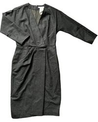Max Mara Wool Mid-length Dress - Grey
