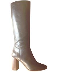 Maje Black Leather Boots