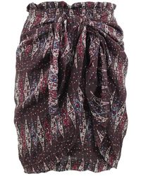 Étoile Isabel Marant Seide Mini Rock - Mehrfarbig