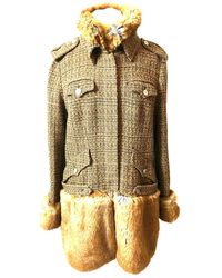 Chanel Cappotto in poliestere marrone