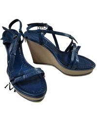 Moncler Sandales en cuir - Bleu