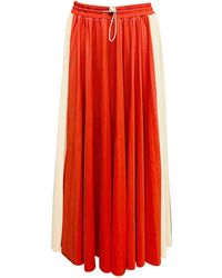 Valentino \n Red Synthetic Skirt