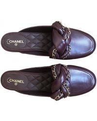 Chanel Leder Pantoffeln - Mehrfarbig