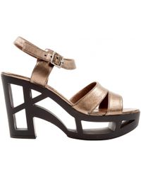 Marni Leder römersandalen - Mettallic