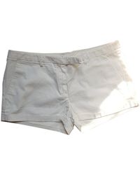 Moncler Shorts en Coton - elasthane Blanc