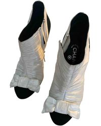 Chanel Botas open toe de Cuero - Blanco