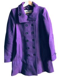 Burberry Wool Coat - Purple