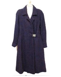 Chanel Abrigo en lana multicolor - Azul