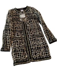 Chanel Gilet lungo in Lana - Nero