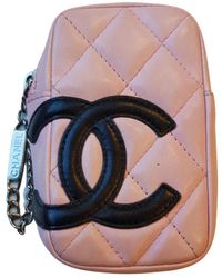 Chanel Trousse da bagno Cambon in Pelle - Rosa