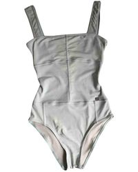 Chanel Costume da bagno in lycra grigio