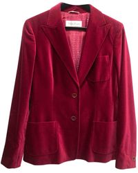 Max Mara Velvet Blazer - Red