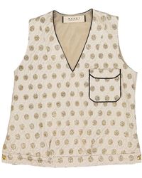 Marni Top \N en Polyester Beige - Neutre