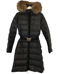 Moncler Mantel Long en Polyester Noir