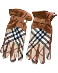 Burberry Guanti in scamosciato multicolore