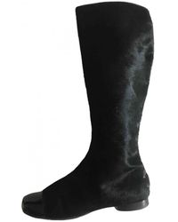 Chanel Botas de Piel de potro de imitación - Negro