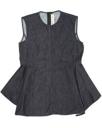 Marni Camisa en algodón azul