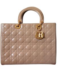 Dior Lady Leder Handtaschen - Natur