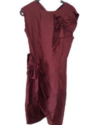 Diane von Furstenberg Seide Midi kleid - Braun